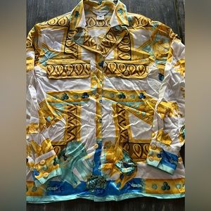 PAOLO SANTINI Vintage 80s silk blouse sz 6